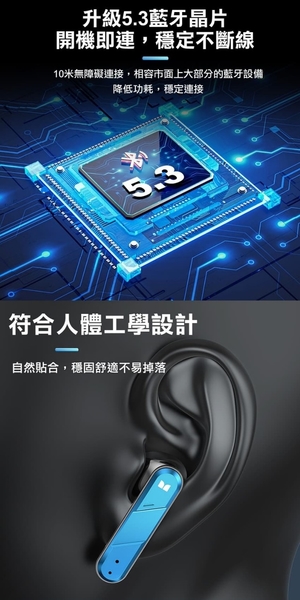 MONSTER 鋅合金鏤空藍牙耳機 MON-XKT09 XKT09 藍色 product thumbnail 5