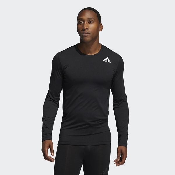 Adidas TECHFIT COMPRESSION 男款 黑色 運動 長袖上衣 GM5038【KAORACER】