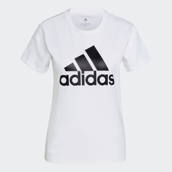 Adidas 女短袖上衣 棉質 基本款 白【運動世界】GL0649