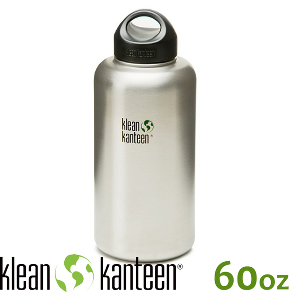 【KLEAN KANTEEN 美國 寬口不鏽鋼瓶64oz(54mm)《原色鋼》】K64WSSL/水壺/水瓶/運動鋼瓶