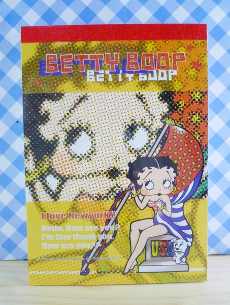 【震撼精品百貨】Betty Boop_貝蒂~便條本-黃國旗 product thumbnail 2