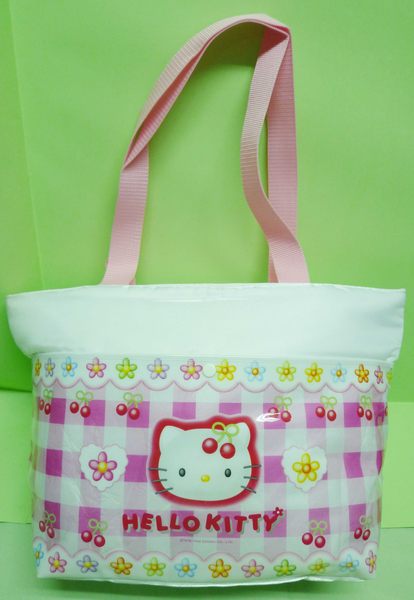 【震撼精品百貨】Hello Kitty 凱蒂貓~KITTY媽媽袋育兒包手提包肩背袋『櫻桃格子』
