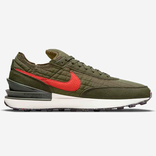 Nike 男鞋 休閒鞋 Waffle One Premium 小Sacai 麂皮 綠【運動世界】DC8890-200 product thumbnail 3