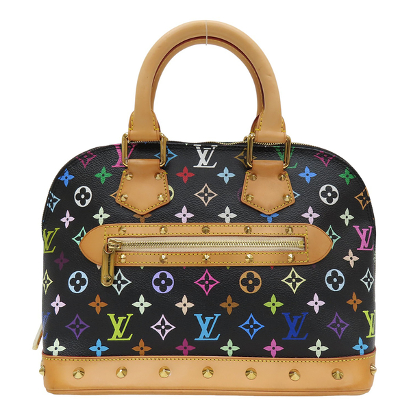 【二手名牌BRAND OFF】LOUIS VUITTON LV 路易威登 黑彩 鉚釘 Alma 貝殼包 M92646