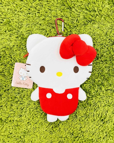 【震撼精品百貨】Hello Kitty 凱蒂貓~日本SANRIO三麗鷗 KITTY收納包 造型包附鎖圈-站立*14111