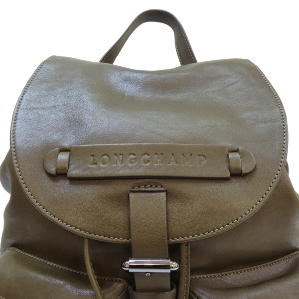 【限定李小姐購買】LONGCHAMP 瓏驤 墨綠色 牛皮 後背包 product thumbnail 8