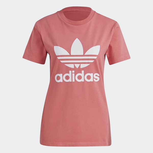 ADIDAS ORIGINALS ADICOLOR 女裝 短袖 休閒 三葉草 棉質 粉【運動世界】GN2907