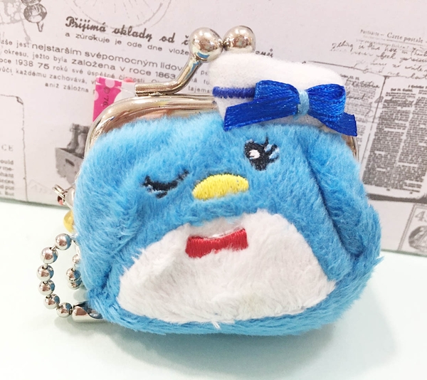 【震撼精品百貨】Tuxedo Sam Sanrio 山姆藍企鵝~迷你口金零錢包附吊飾*07110