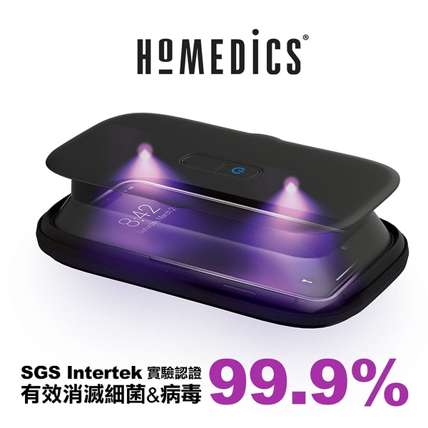 【隨身消毒神器】新上市 美國 HOMEDICS 家醫 隨身紫外線滅菌消毒盒 口罩消毒盒 眼鏡消毒殺菌