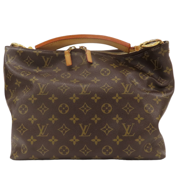 【二手名牌BRAND OFF】LOUIS VUITTON LV 路易威登 棕色 PVC塗層帆布 Sully PM 手提包 M40586