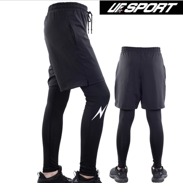 【UF72+】UF-1862男士假兩件彈力緊身健身訓練褲 product thumbnail 3