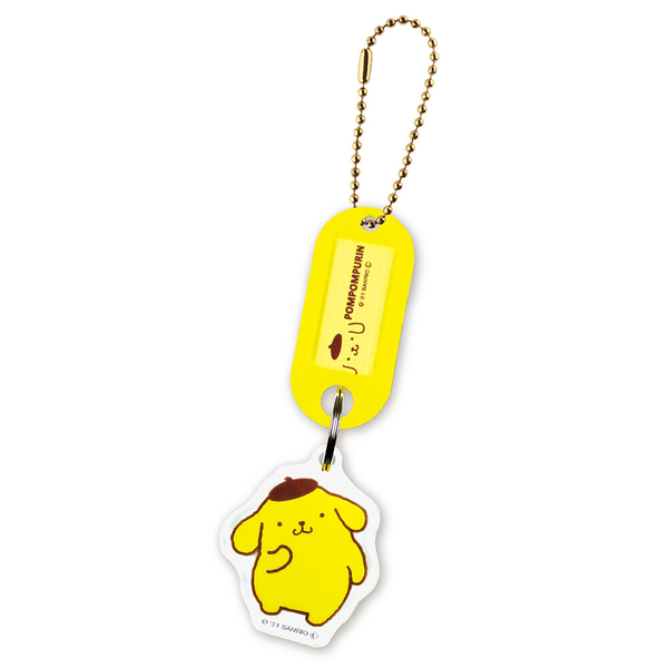 【震撼精品百貨】Pom Pom Purin 布丁狗~日本SANRIO三麗鷗布丁狗壓克力名牌吊飾*15386