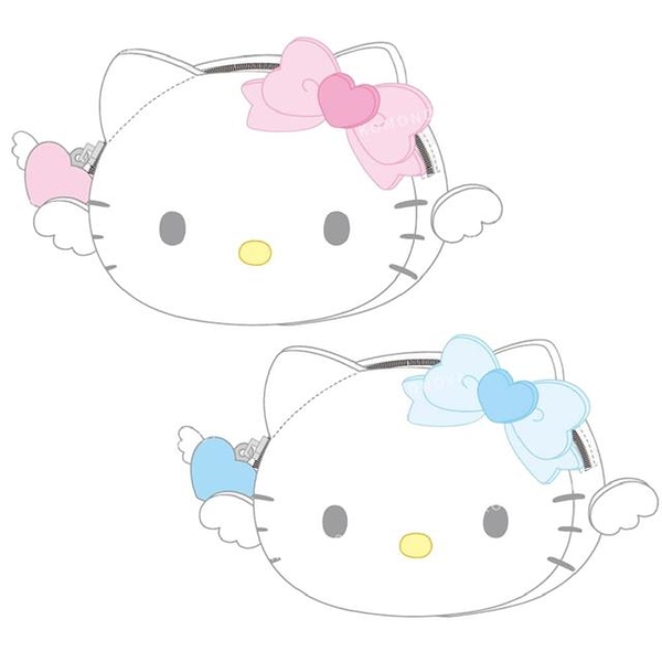 小禮堂 Sanrio 三麗鷗 Hello Kitty 矽膠大臉化妝包 (90 s系列)