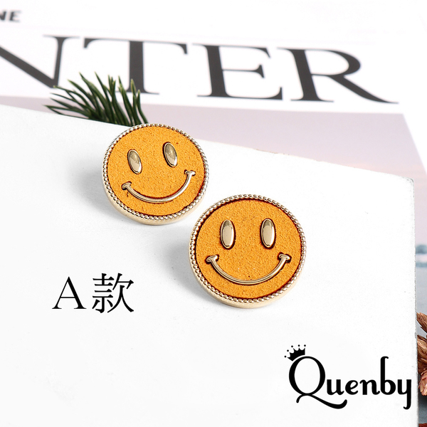 Quenby 聖誕交換禮物 韓系平價飾品 925純銀 甜美大學生款微笑耳環/耳針 product thumbnail 6