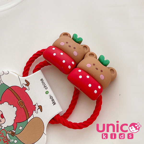 UNICO 兒童俏皮聖誕節元素髮圈罐裝-10入 product thumbnail 3