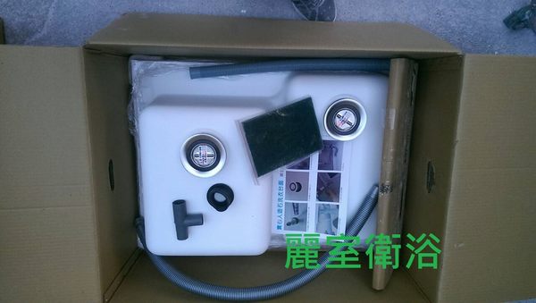 【麗室衛浴】台灣優質品牌 60CM實心人造石洗衣槽 SC60 + 活動洗衣板 + 不鏽鋼烤漆置物架