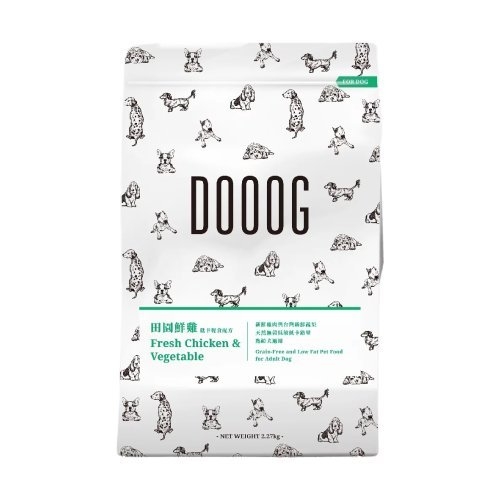 『寵喵樂旗艦店』DOOOG 天然無穀犬糧-田園鮮雞5LB‧低卡輕食配方 適合減重犬‧犬糧 product thumbnail 2