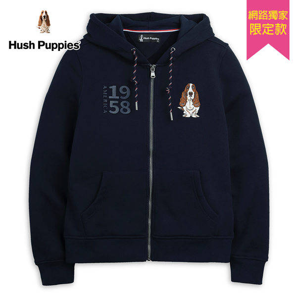 Hush Puppies 外套 女裝經典立體鋼膜刺繡狗鋪棉連帽外套 product thumbnail 2