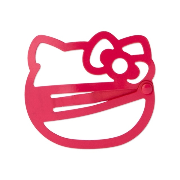 小禮堂 Hello Kitty 造型鐵髮夾4入組 (鏤空大臉) 4550337-869970 product thumbnail 5
