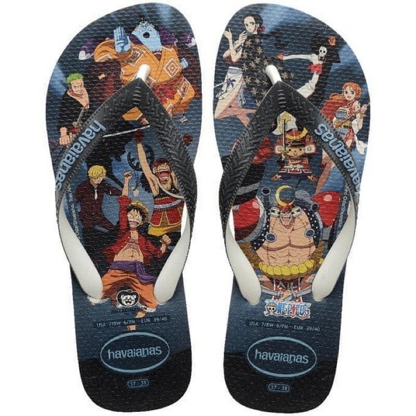 havaianas 哈瓦士 巴西人字拖 男款 one piece 航海王 藍 海灘鞋 拖鞋 夾腳拖【南風百貨】