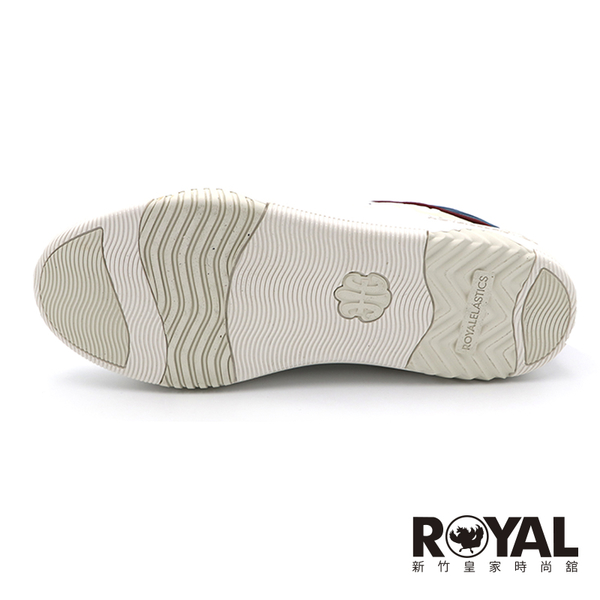 Royal Elastics ICON 白/藍/紅 皮革 拼接 套入式 休閒鞋 男款 NO.B2406【新竹皇家 06514-051】