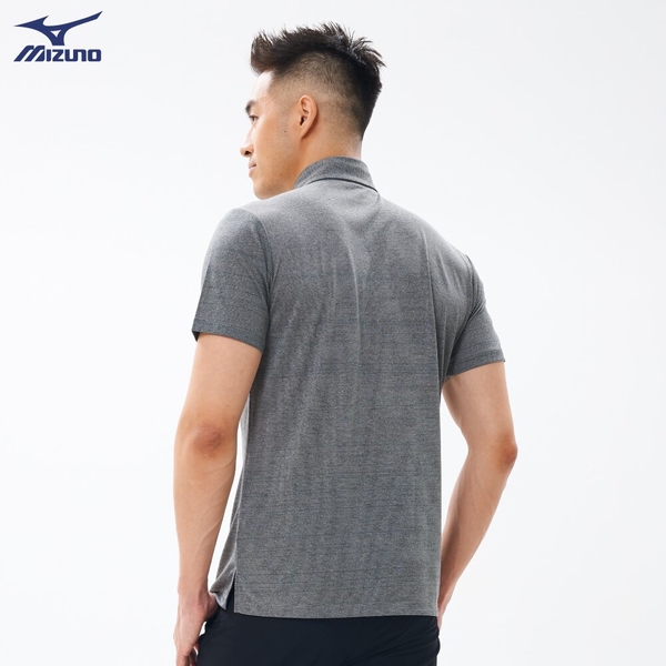 MIZUNO Slim FIT 男裝 短袖 POLO衫 合身 吸汗 快乾 麻灰【運動世界】32TA101906 product thumbnail 6