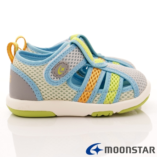 日本Moonstar機能童鞋 護趾機能輕量涼鞋 1368淺灰黃(寶寶段) product thumbnail 3