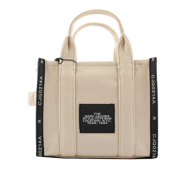 【MARC JACOBS】THE JACQUARD TOTE 雙色迷你托特包(淺米色/黑色) M0017025 263