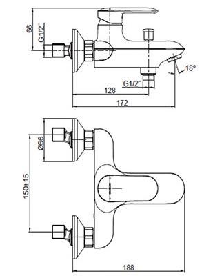 【麗室衛浴】美國 KOHLER Kumin系列 淋浴龍頭 K-99460T-4-CP product thumbnail 3