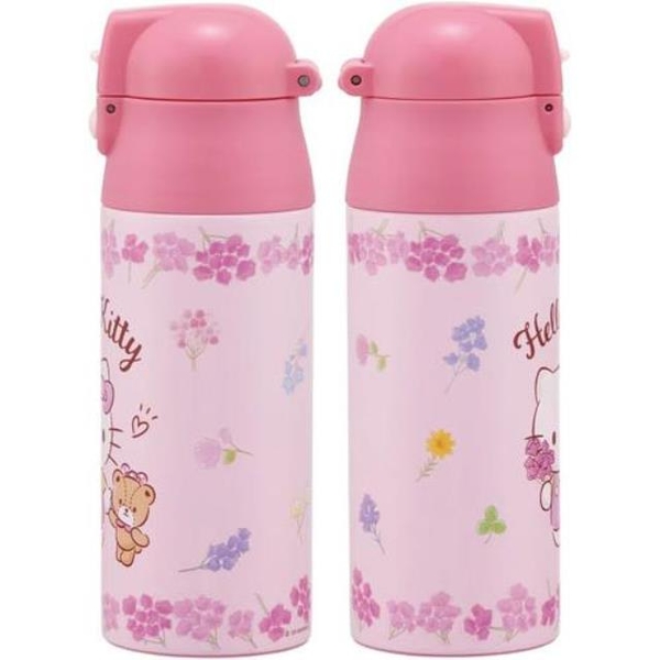 小禮堂 Sanrio 三麗鷗 Hello Kitty 超輕量彈蓋式不鏽鋼保溫 360ml (花圈款) product thumbnail 3