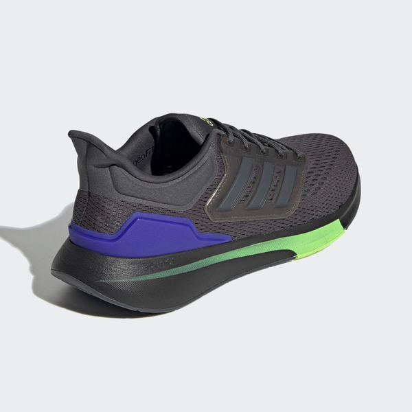 ADIDAS EQ21 RUN 男鞋 慢跑 Bounce 中底 避震 透氣 輕量 黑 藍 綠【運動世界】H00515 product thumbnail 5