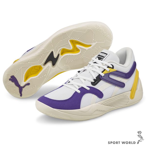 PUMA TRC BLAZE COURT 男鞋籃球Lakers 湖人配色白紫黃37658207 | 籃球