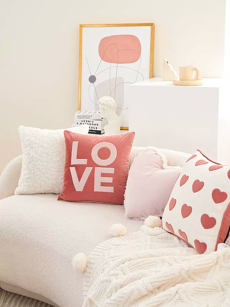 現貨－時尚抱枕套6 現代簡約粉紅靠墊 客廳沙發抱枕 (45*45cm不含枕心)