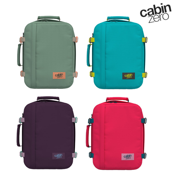 *【CabinZero】英國輕旅登機後背包 Classic 28L-鼠尾草綠/潟湖藍/午夜紫/邁阿密紅