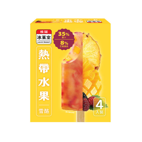 J-桂冠冰果室熱帶水果雪酪320G【愛買冷凍】 product thumbnail 2