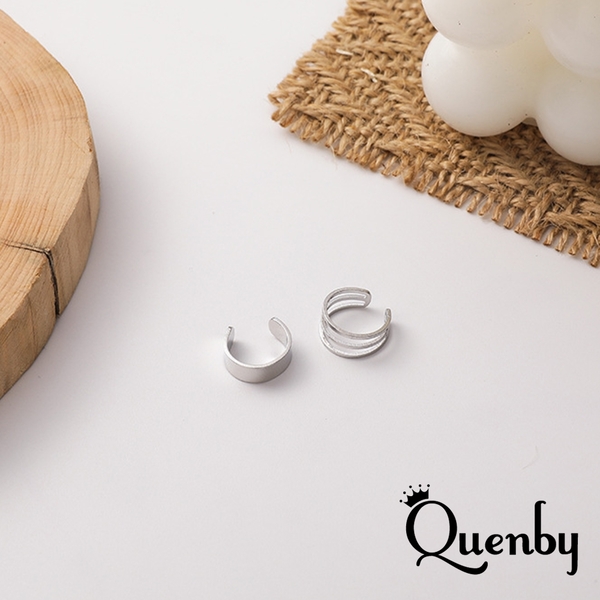 Quenby 簡約不對稱率性風耳骨夾/耳扣 product thumbnail 2