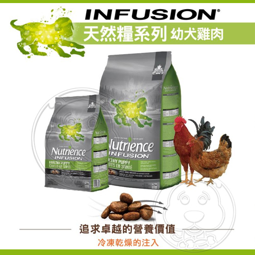 【培菓幸福寵物專營店】紐崔斯 INFUSION天然幼犬雞肉配方狗糧-10kg product thumbnail 2