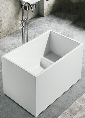 【麗室衛浴】BATHTUB WORLD H-059-2 小空間福音 壓克力造型一體薄邊缸有座椅 98*68*H60CM