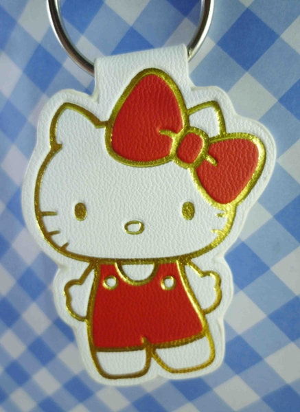 【震撼精品百貨】Hello Kitty 凱蒂貓~KITTY鑰匙圈-紅白