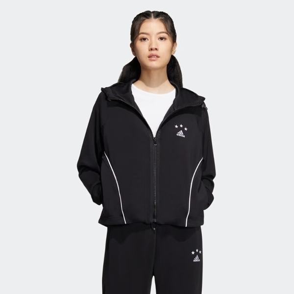 ADIDAS FOC KN JKT 女款 黑色 外套 HY2815【KAORACER】