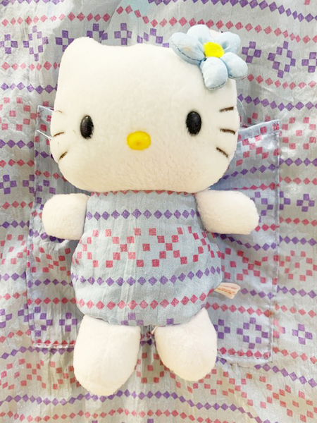 【震撼精品百貨】凱蒂貓_Hello Kitty~日本SANRIO三麗鷗 KITTY 手提收納袋附吊飾-藍#26757 product thumbnail 3