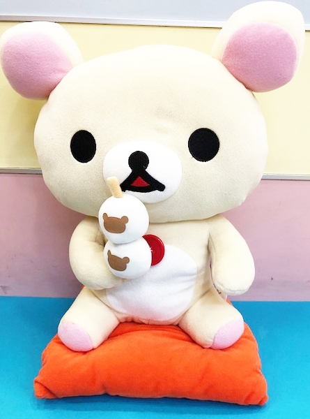 【震撼精品百貨】Rilakkuma San-X 拉拉熊懶懶熊~拉拉熊絨毛娃娃-吃丸子造型-牛奶妹#00767