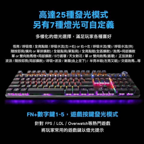 FOXXRAY狐鐳 FXR-HKM-61 旋音戰狐機械電競鍵盤 青軸 product thumbnail 8