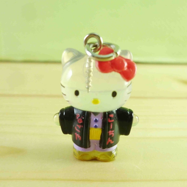 【震撼精品百貨】Hello Kitty 凱蒂貓~KITTY鎖圈-地域限定版吊飾-名古屋(黑衣)