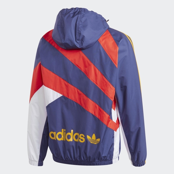 Adidas ORIGINALS SPRT 男裝 外套 連帽 風衣 三葉草 縮口 撞色 網材內襯 紅紫【運動世界】GJ6730 product thumbnail 5