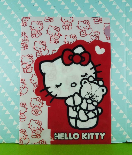 【震撼精品百貨】Hello Kitty 凱蒂貓~文件夾~40TH紅白【共1款】