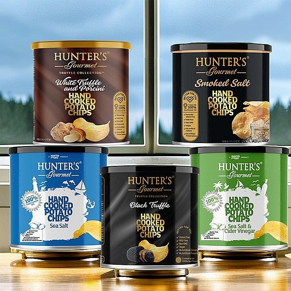 Hunter's Gourmet 亨特 手工洋芋片(40g) 黑松露 海鹽 海鹽&醋 白松露&牛肝菌 煙燻鹽 款式可選 DS016399