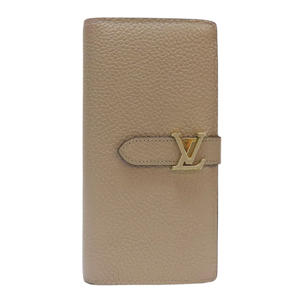 【二手名牌BRAND OFF】LOUIS VUITTON LV 路易威登 卵石色 Taurillon 牛皮 直式 二折長夾 M81367