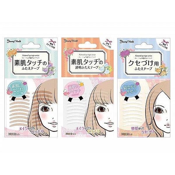 日本 Beauty World 雙眼皮貼(30回入) 款式可選【小三美日】