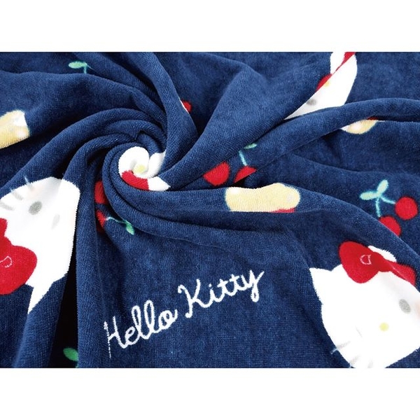 小禮堂 Hello Kitty 棉質浴巾 70x140cm (藍黃桌前小熊款) 4711198-672981 product thumbnail 4